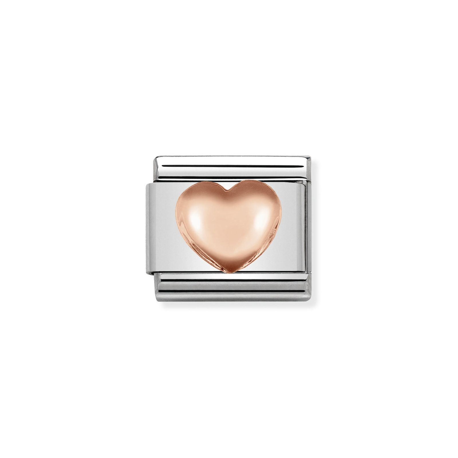 Nomination 430104/22 Classic Raised Heart Steel Charm Jewellery