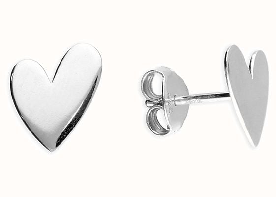 James Moore CME Sterling Silver Heart Stud Earrings H7168/S