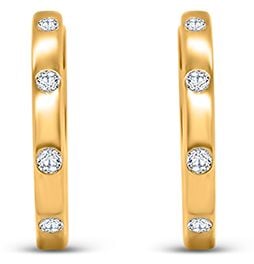 Clarity Jewellery White Gold Diamond Dot 0.15ct Hoops CE300142