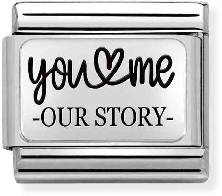 Nomination Classic You & Me Sterling Silver & Steel Charm 330111/31