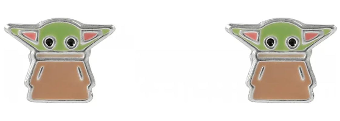 Disney E906538SL.PH Silver Star Wars Baby Yoda Stud Earrings Jewellery