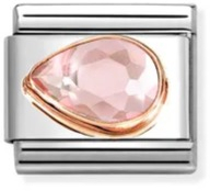 Nomination COMPOSABLE CLASSIC LINK, PINK STONE DROP, LEFT 430605/003
