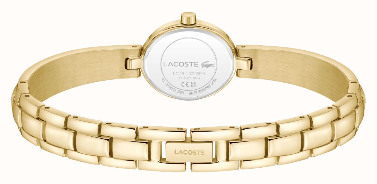 Lacoste Suzanne Quartz (18.5mm) Mint Green Sunray Dial / Gold PVD Stainless Steel Bracelet 2001531 - alternate view 3
