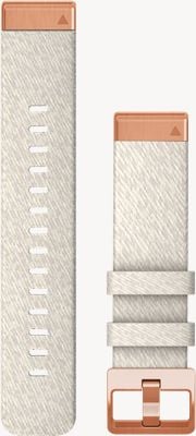Garmin QuickFit 20mm Strap Only Cream Heathered Nylon With Rose Go 010-13102-09