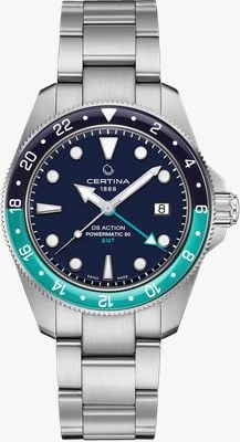 Certina DS Action GMT Powermatic 80 (41mm) Deep-Blue Dial / Stainless Steel Bracelet C0329291104101