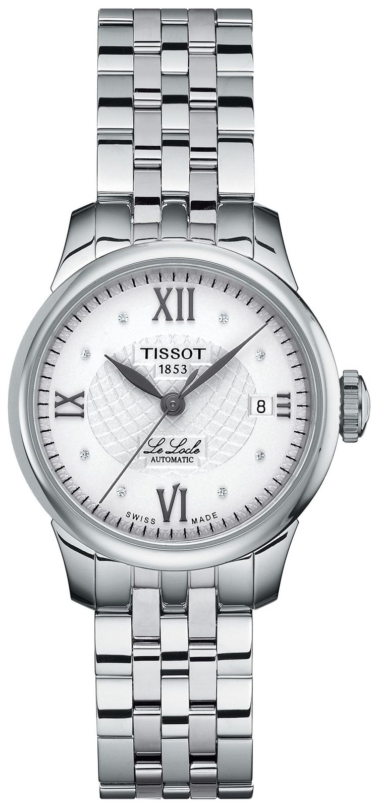 Tissot T41118316 Women’s Le Locle Thin Diamond Set Automatic Watch