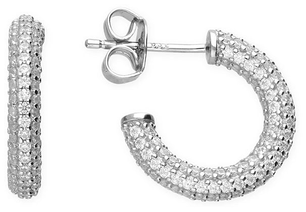 CME Leicester Limited H6529/S Silver CZ Three Quarter Stud Jewellery