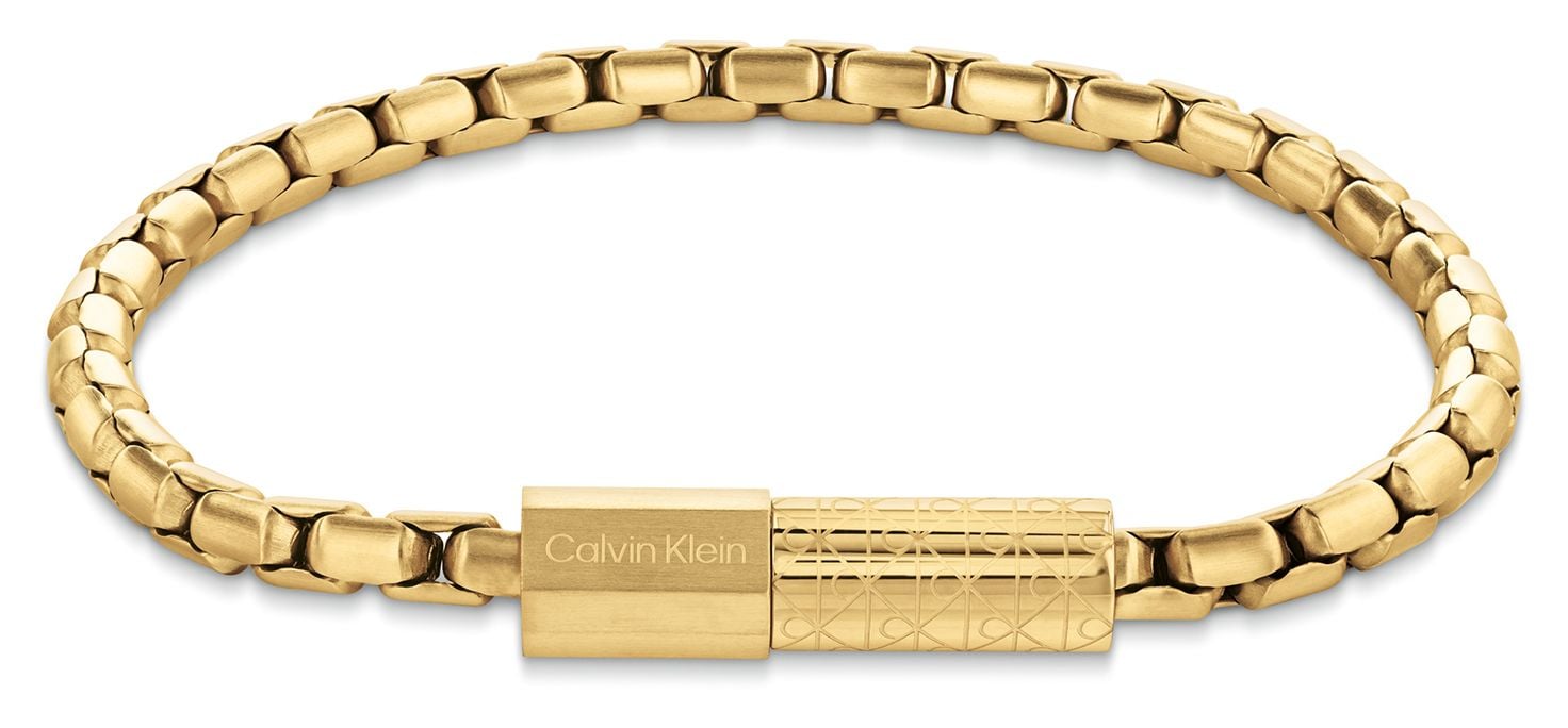 Calvin Klein 35100095 Contoured Barrel Gold-Tone Chain Jewellery