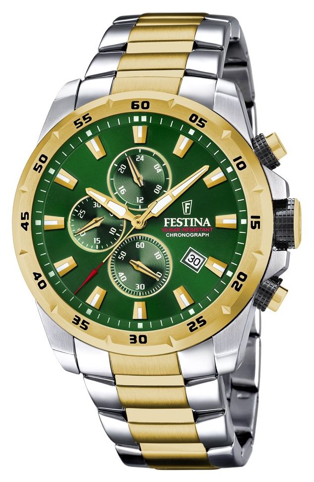 Festina F20562/3 Men's Chronograph Green Dial Watch