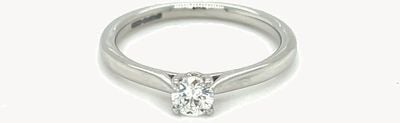 Gemex Plat 0.23ct F single stone Vs2rbc J86863
