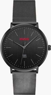 HUGO STYLE / 40mm / Black Dial / Black Stainless Steel Mesh Bracelet 1530474