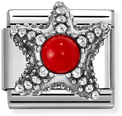 Nomination Classic Starfish Red Coral Stone Charm 330511/08