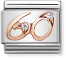 Nomination Classic 60 9ct Rose Gold & Steel Charm 430315/60