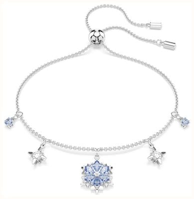 Swarovski Magic Bracelet, Snowflake, Blue, Rhodium Plated M 5734244