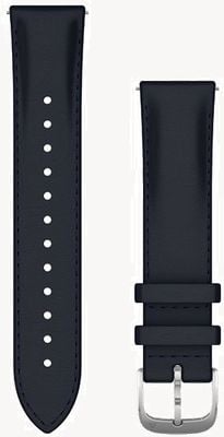 Garmin Quick Release Strap (20mm) Navy Embossed Leather / Silver Hardware - Strap Only 010-12924-20