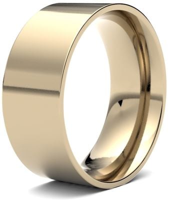 James Moore Wedding Rings | 9ct Yellow Gold | 8mm | Light | Flat Court | AG_8LLE-9Y