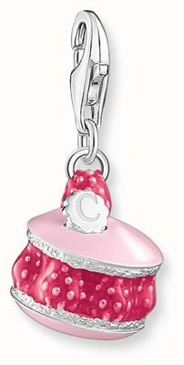 Thomas Sabo Silver Charm Pendant With Pink Raspberry Macaron 2080-007-9