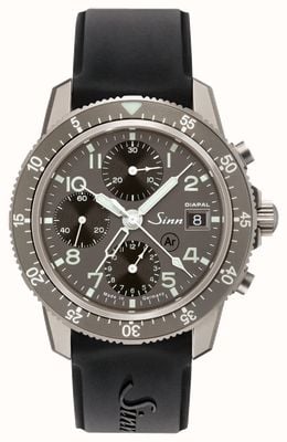 Sinn 103 Ti DIAPAL Chronograph (41mm) Anthracite Electroplated Dial / Black Silicone Strap 103.078-SILICONE