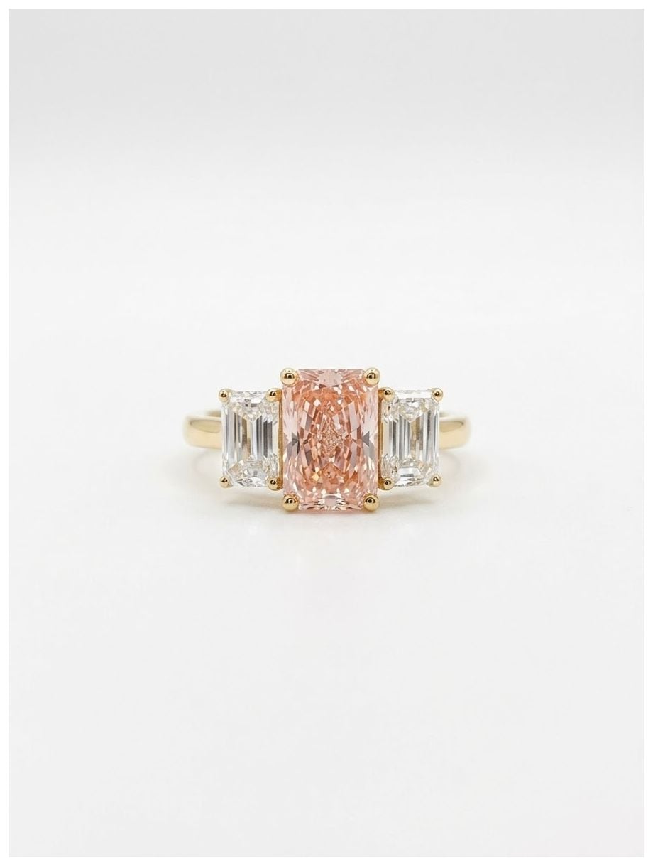 Bass Jewellery J48328 18ct Yellow Gold Lab Grown Radiant Cut