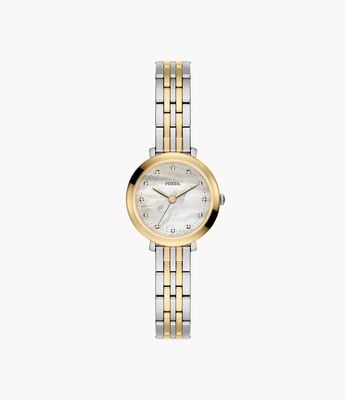 Fossil Heidi 26 mm Three-Hand Two-Tone Stainless Steel Fossil Watch ES5500