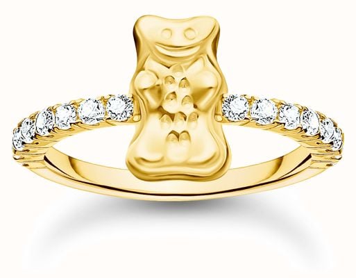 Thomas Sabo Gold-plated Ring With HARIBO Goldbear And Zirconia TR2504-414-14-54