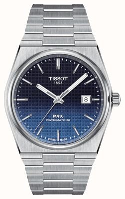 Tissot PRX Powermatic 80 (40mm) Dark Blue Gradient Dial / Stainless Steel Bracelet T1374071105101