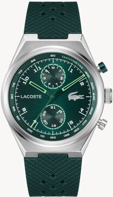 Lacoste LINE RACER Quartz Multi-Function (42mm) Green Dial / Green Silicone Strap 2011497