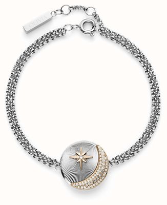 Olivia Burton Signature Celestial Star and Moon Silver Tone Bracelet 24100470