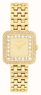 Coach Cass Two-Hand Quartz (24.2mm) Gold Dial / Gold PVD Stainless Steel Bracelet 14504559