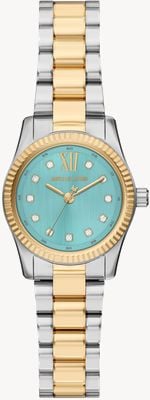 Michael Kors Lexington Petite Crystal (26mm) Blue Sunray Dial / Two-Tone Stainless Steel Bracelet MK7579