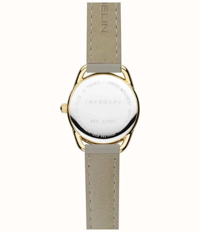 Herbelin Équinoxe Quartz (28mm) White Guilloché Dial / Taupe Leather Strap 17497P08TA - alternate view 3