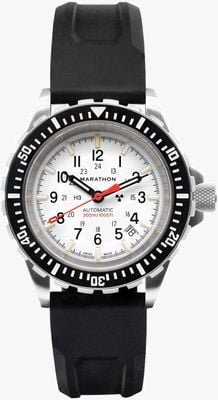 Marathon Arctic Edition GSAR Large Diver's Automatic (41mm) White Dial / Black Silicone Strap Watch WW194006SS-0530