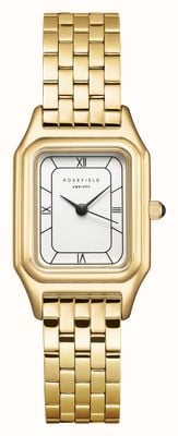 Rosefield Ivy (21mm) Matte White Dial / Gold-Plated Stainless Steel Bracelet OCWGSG-OC01