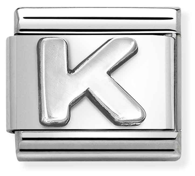Nomination Classic Letter K Oxidised Charm 330113/11