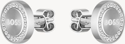 BOSS Jewellery Iona Crystal-Set Stud Earrings Stainless Steel 1580558