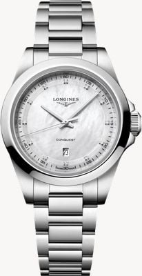 LONGINES Conquest Diamond Quartz (30mm) Mother-of-Pearl Dial / Stainless Steel Bracelet L33504876
