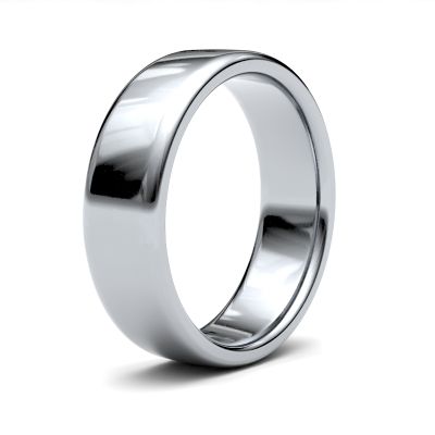 James Moore Wedding Rings | 9ct White Gold | 6mm | Medium | Soft Court | AG_6GMS-9W