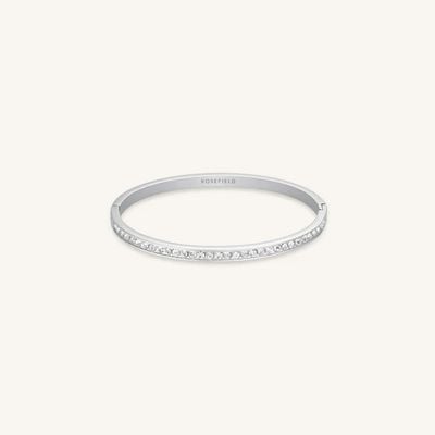 Rosefield Jewellery Ladies Crystal Silver Stainless Steel Bangle JBCBS-J1034