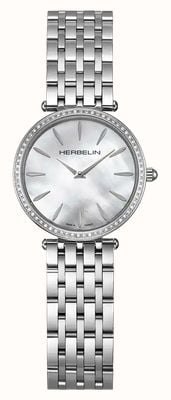Herbelin Epsilon Diamond Quartz (28mm) Mother-of-Pearl Dial / Stainless Steel Bracelet 17116B68Y19