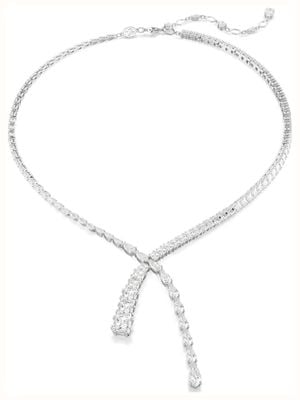 Swarovski Matrix Y Necklace White Crystals Rhodium Plated 5692533