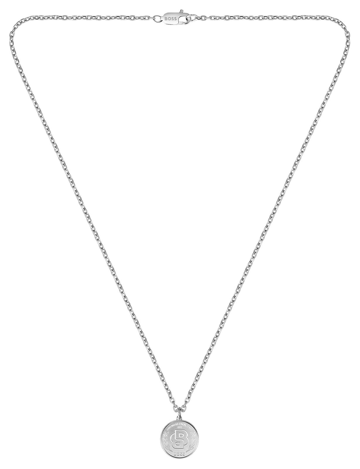 BOSS Jewellery 1580761 Men’s Double B Coin Necklace