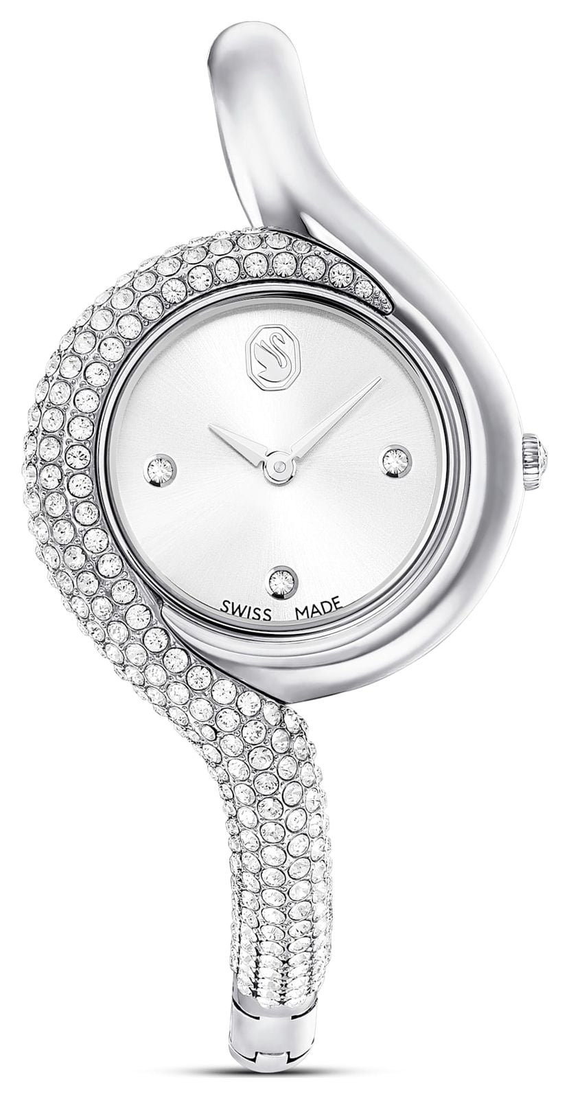 Swarovski 5700996 Dextera Asymmetric Crystal (30mm) Silver Watch