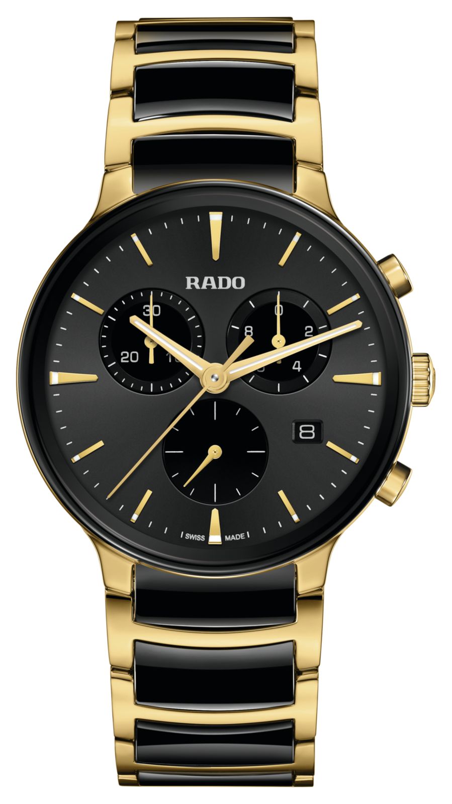 RADO R30211152 Centrix Chronograph (41mm) Black Dial / Black Watch