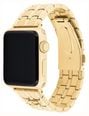 Coach Apple Watch Straps Gold-Tone Stainless Steel Interchangeable Replacement Smart Watch Band 14700344