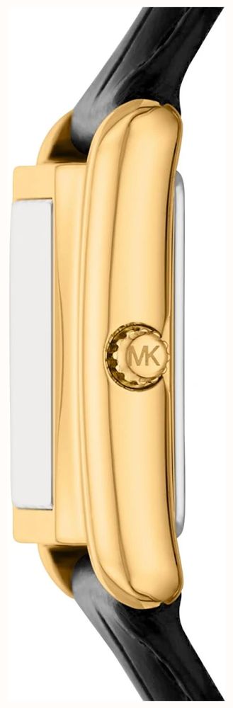 Michael Kors Women's Petite Essex Gold-Tone Crocodile Embossed Leather Strap MK7692 - alternate view 2