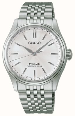 Seiko Presage Classic Series Automatic (38mm) 'Shironeri' White Dial / Stainless Steel Bracelet Watch HCC001J1