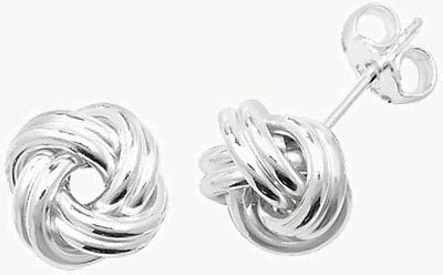 Silver Knot Stud Earrings G5846