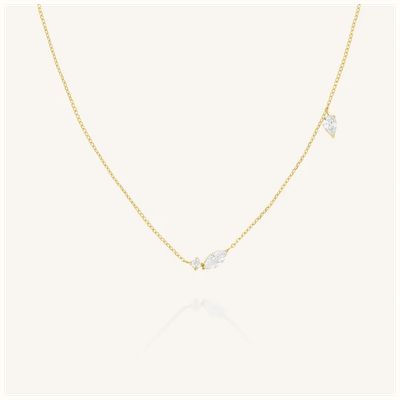 Rosefield Jewellery Mix Soft Necklace Gold Stainless Steel JNMSG-J1306
