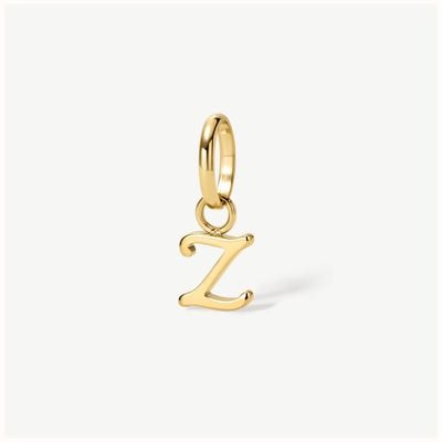 D.LOUISE Gold Tone Mini Italic Initial Charm - Z CH-39-26