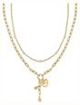 BOSS Jewellery Amara Gold Tone Ion Plated Stainless Steel Crystal Necklace 1580883 - alternate view 2